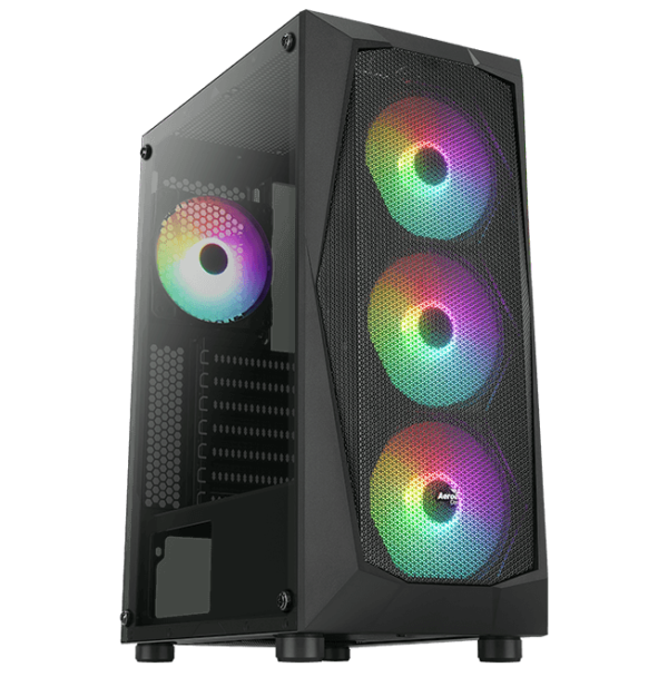 Case Aerocool Gaming Falcon + 4 Fanes RGB