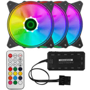 Pack de 3 Fanes RGB Snowman + Mando y Controladora