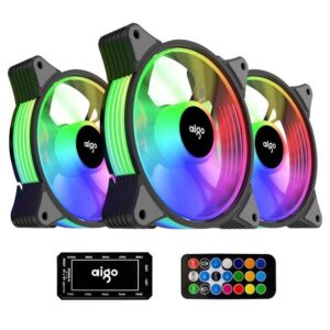 Pack 3 Fanes Aigo AR12 A-RGB + Controladora y mando