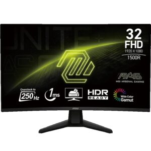 Monitor MSI 32" FHD 250Hz VA - Gaming Curvo MAG 32C6X