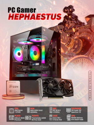 PC Gamer Hephaestus (R7 5700X + RTX 5060TI 8GB)