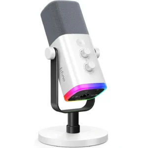 Micrófono Streamer Fifine Ampligame AM8 White