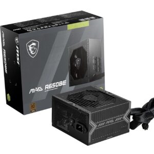 Fuente de Poder MSI MAG A650BE 650W Bronze 80+ Semi-Modular