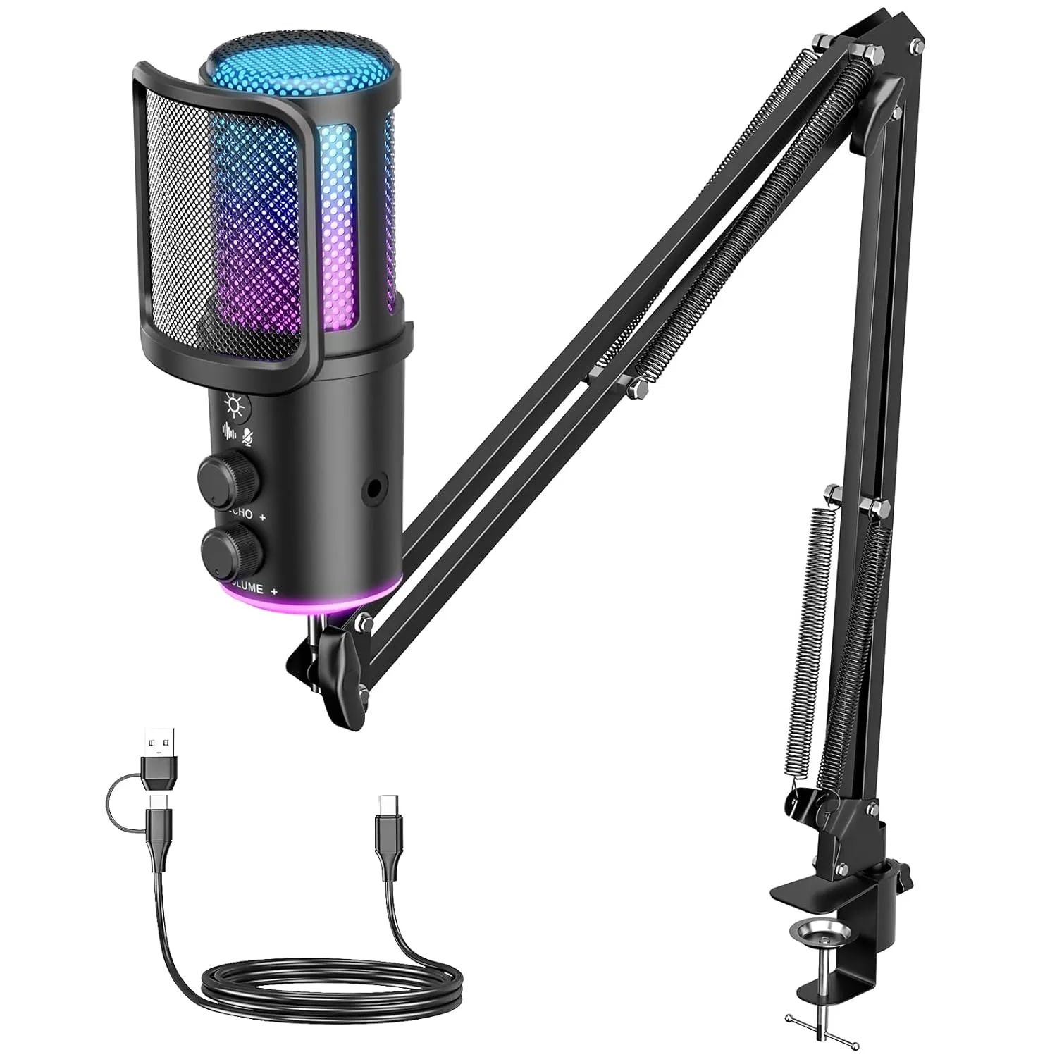 Micrófono Onikuma Gaming M530 con filtro pop y brazo adaptador