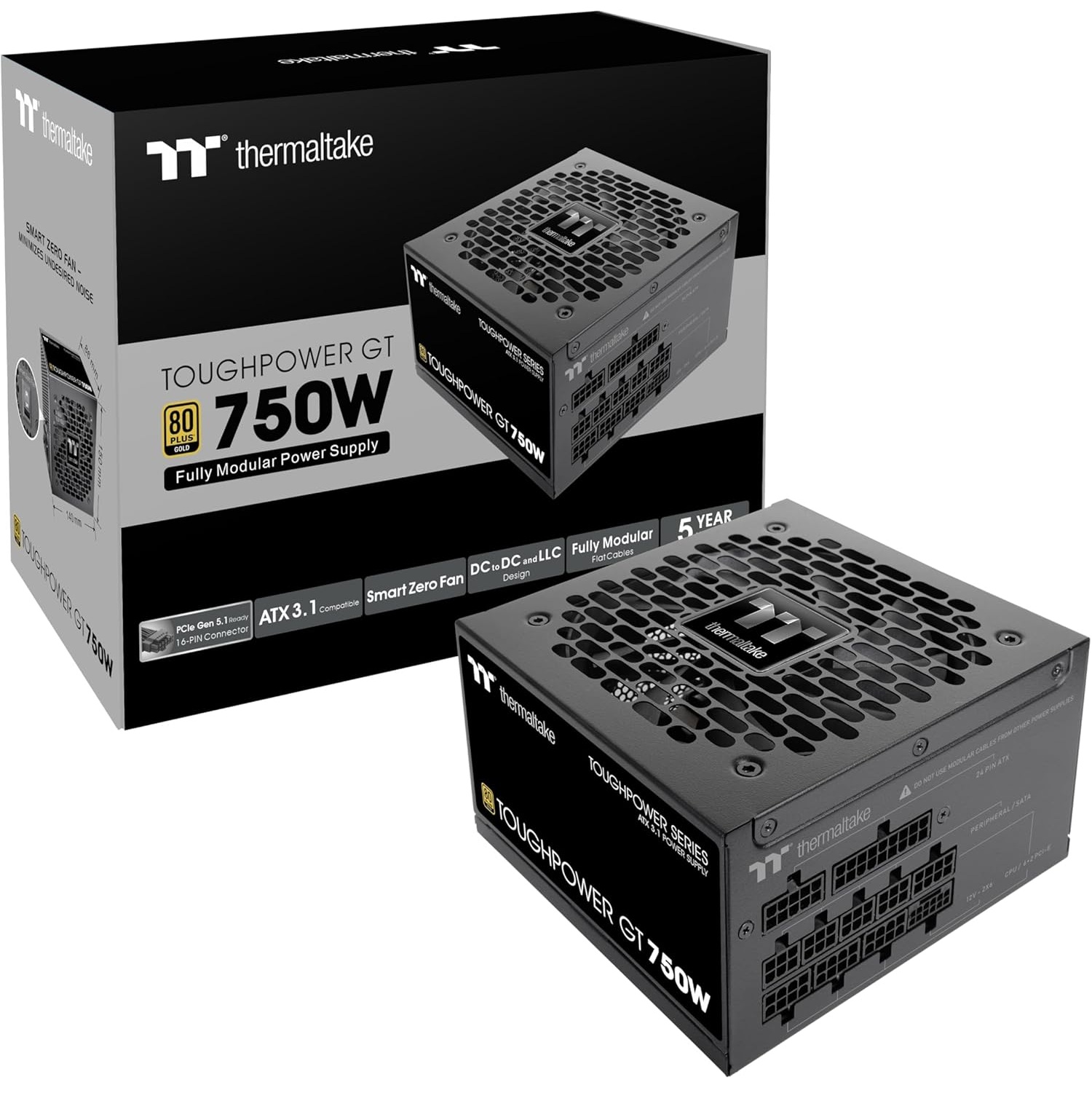 Fuente de Poder Thermaltake 750W Gold 80 Plus Toughpower GT
