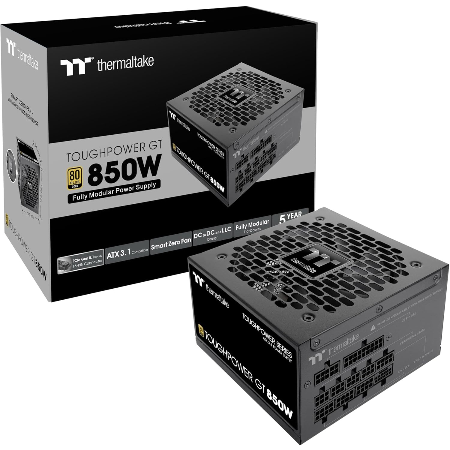Fuente de Poder Thermaltake 850W Gold 80 Plus Toughpower GT
