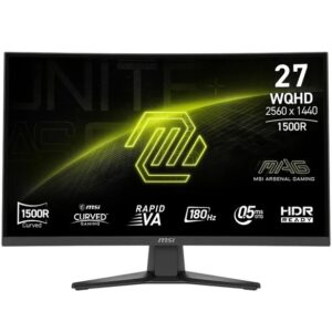 Monitor MSI 27" WQHD 2K 180Hz VA - Gaming Curvo MAG 275CQF E18