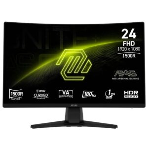 Monitor MSI 24" FHD 180Hz VA Gaming Curvo MAG 242C