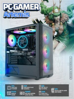 PC Gamer Artemis (i5 12400F + Rx 6600 8GB)