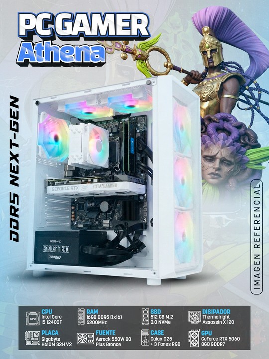 PC Gamer Athena (i5 12400F + RTX 5060 8GB)