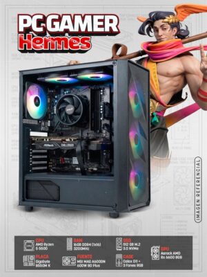 PC Gamer Hermes (R5 5500 + AMD Rx 6600 8GB)