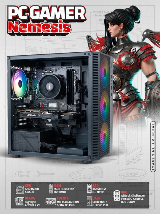 PC Gamer Nemesis (R5 5500 + Intel ARC A580 8GB)