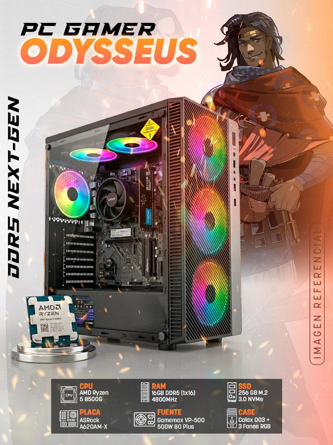 PC Gamer Odysseus (R5 8500G + 16/256GB)